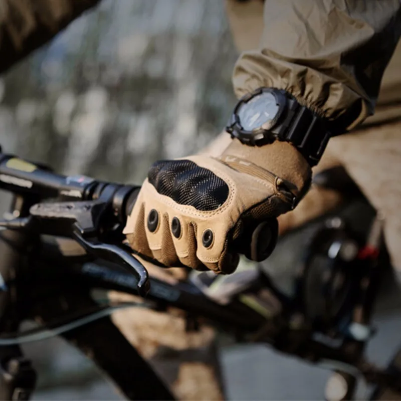 Тактические перчатки армии США, спортивные перчатки на открытом воздухе с полным пальцем, мотоциклетные противоскользящие перчатки из углеродного волокна, черепаховая оболочка