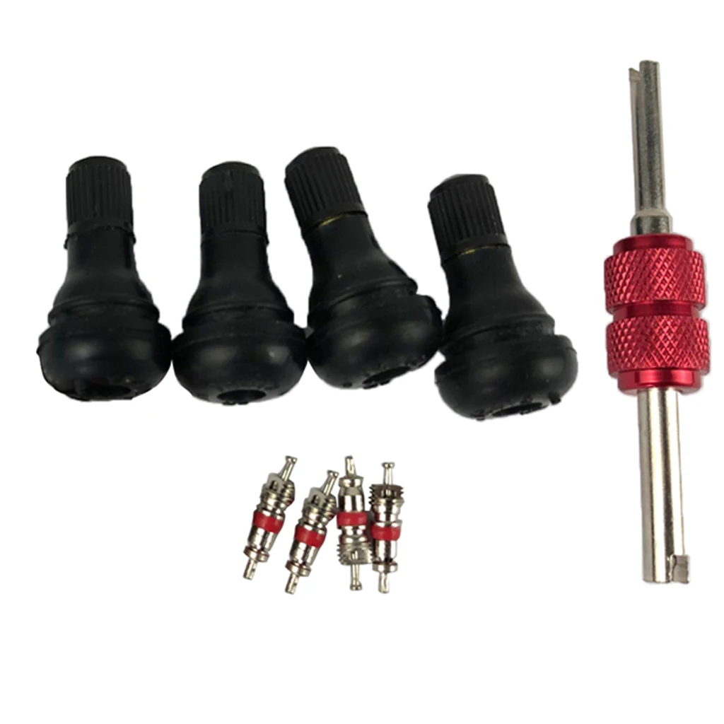 1 Set TR412 Snap-in Valve Tire Valve Stem Tool Remover Installation Kit For 0.453' Valve Stem Motorcycle ATV Vehicles Truck Etc 