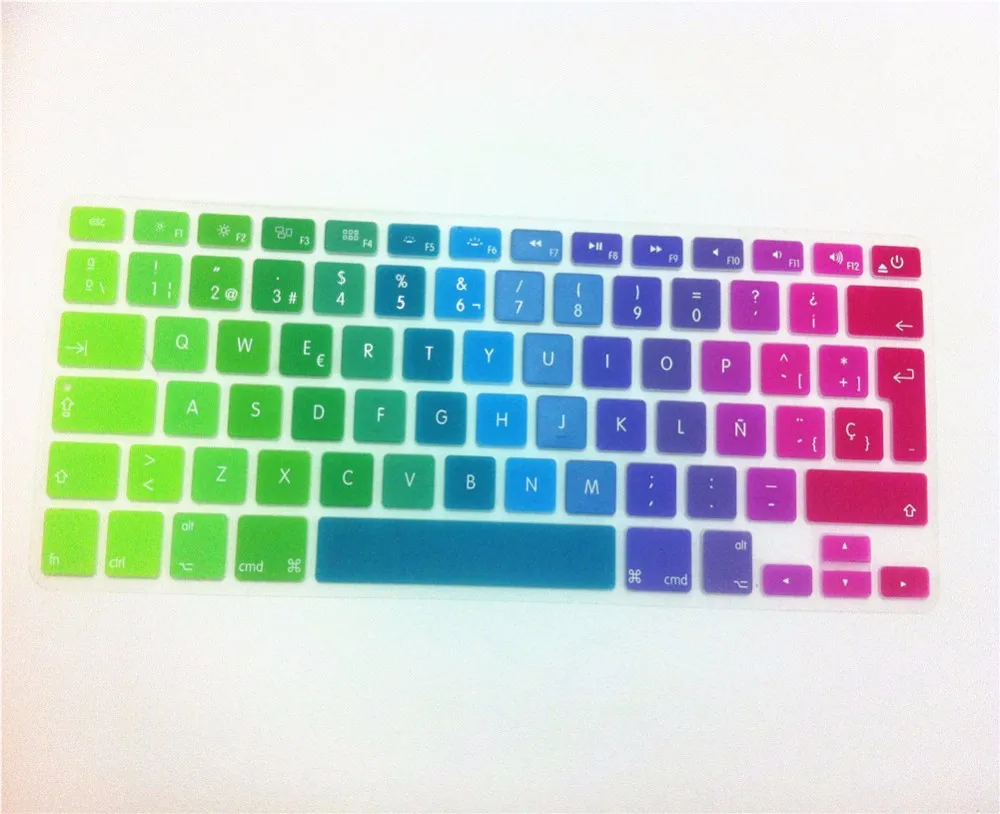 ESP Spanish Keyboard Skin Cover For Macbook Mac Book 13 15 17 EU UK Europe Version Silicone Laptop Keyoboard Protector Film (17)