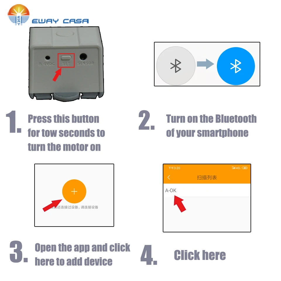 EWAY Каса смартфон Bluetooth Управление Жалюзи мотор жалюзи с электроприводом шарик веревка привод для солнечной панели и постоянного тока