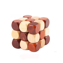 MrY 3D Wooden Puzzle Novelty Toys Magic Cube Educational Brain Teaser IQ Mind Game For Children Adult Snake Shape New mind magic