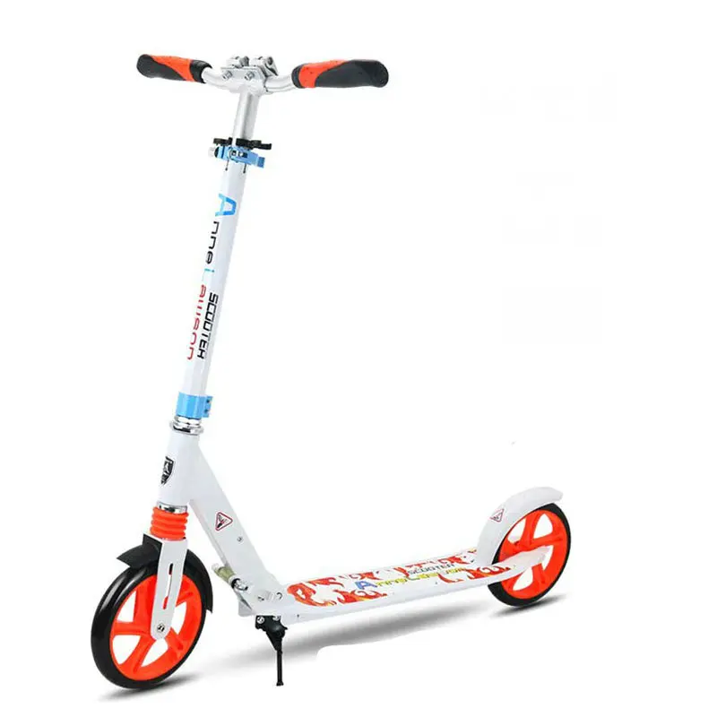 Standard Type Foot Brake Teens Scooter with 20cm*3cm Big PU Wheel, front shock absorption