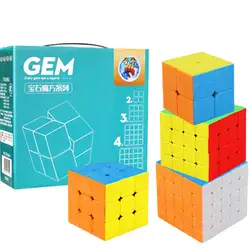 4 шт./компл. cube 2x2 3x3 4x4 5x5 кубик рубика Волшебные кубики красочный пазл Cube игрушки для мальчиков новогодние подарки Классический Развивающие