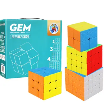 

4pcs/set cube 2x2 3x3 4x4 5x5 Magic Cubes Colorful Puzzle Cube Toys Boys New Year Gifts Classic Educational Toy Magico Cubo