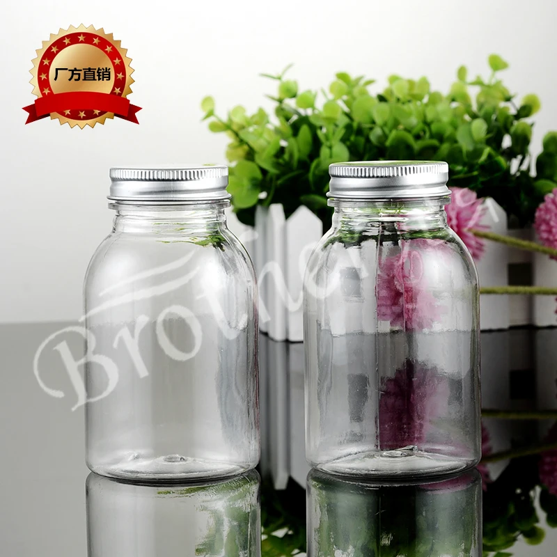 

220ml Transparent Milk Bottle Bath Salt Bottle Mask PET Bottle 10PCS/LOT