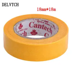 DELVTCH 1,8 см * 18 м желтый высокое Температура односторонний может порваться можете написать клейкой ленты офисные для кузова автомобиля
