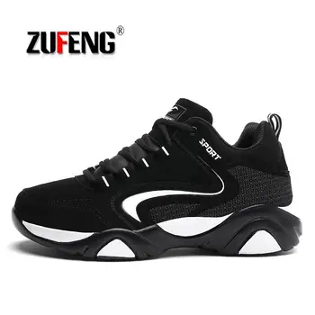 

ZUFENG Big Size 37-45 Keep Warm Women Men Running Shoes Winter Sneakers Outdoor Walking Sport Shoes Male Comfortable Insole Shoe