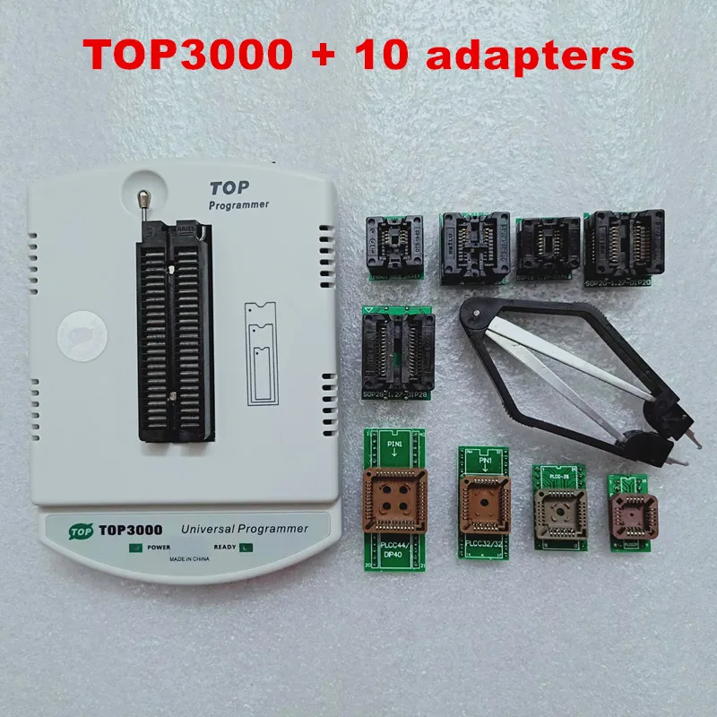 TOP3000 Универсальный программатор для MCU и EPROMs программирования - Цвет: top3000 add 10 parts