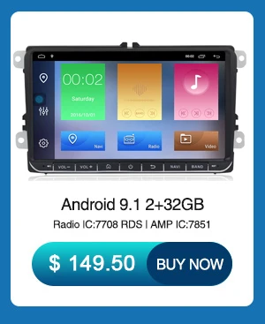 MEKEDE Автомобильный мультимедийный плеер Android 8,1 gps 2 Din автомагнитола аудио для Volkswagen/POLO/PASSAT/Golf/Tiguan wifi FM радио SWC