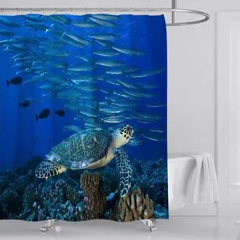 

ISHOWTIENDA New Waterproof Shower Curtain with 12 Hooks 3D bath Carpet Printed For Bathroom Home Decor