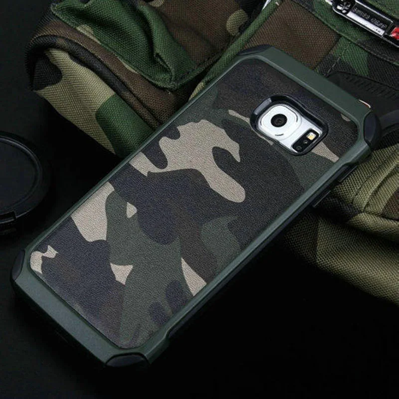 Специальный армейский Камуфляжный защитный чехол подставка для samsung Galaxy S7 S6 край