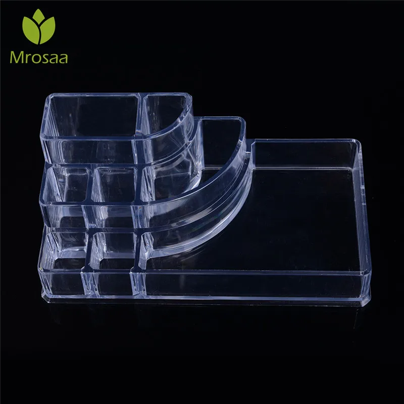 

Mrosaa Transparent Lipstick Clear PS Display Stand Cosmetic Storage Box Desktop Makeup Organizer Storage Case Container drawer