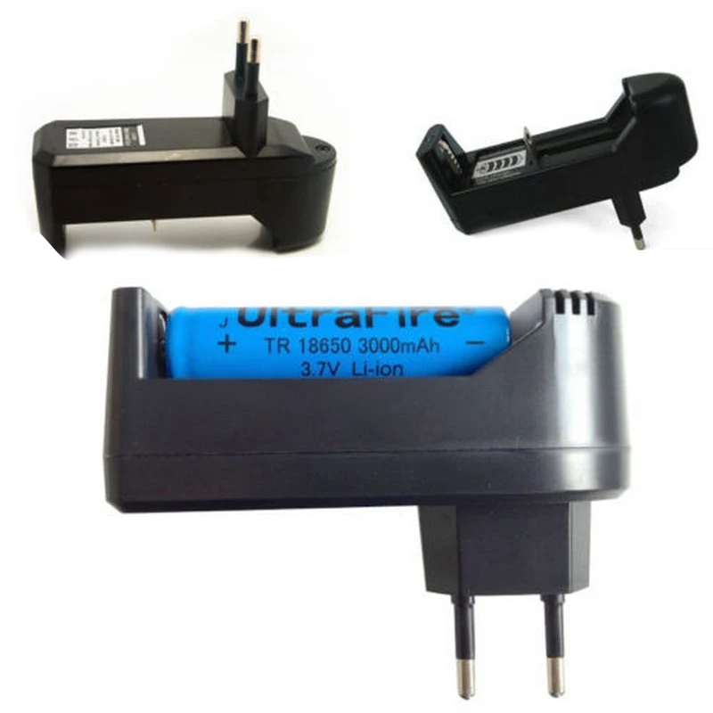 

Hot Single slot full charger US EU Universal Charger For 3.7V 18650 16340 14500 Li-ion Rechargeable Battery
