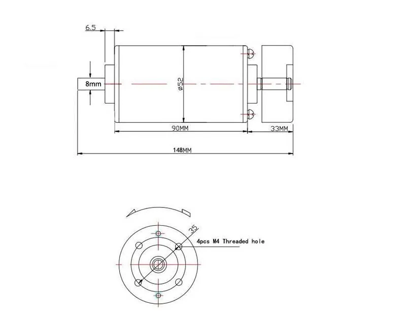 300W DC Spindle Motor12-48V+52mm400mNm Mount bracket fixture for PCB CNC Machine