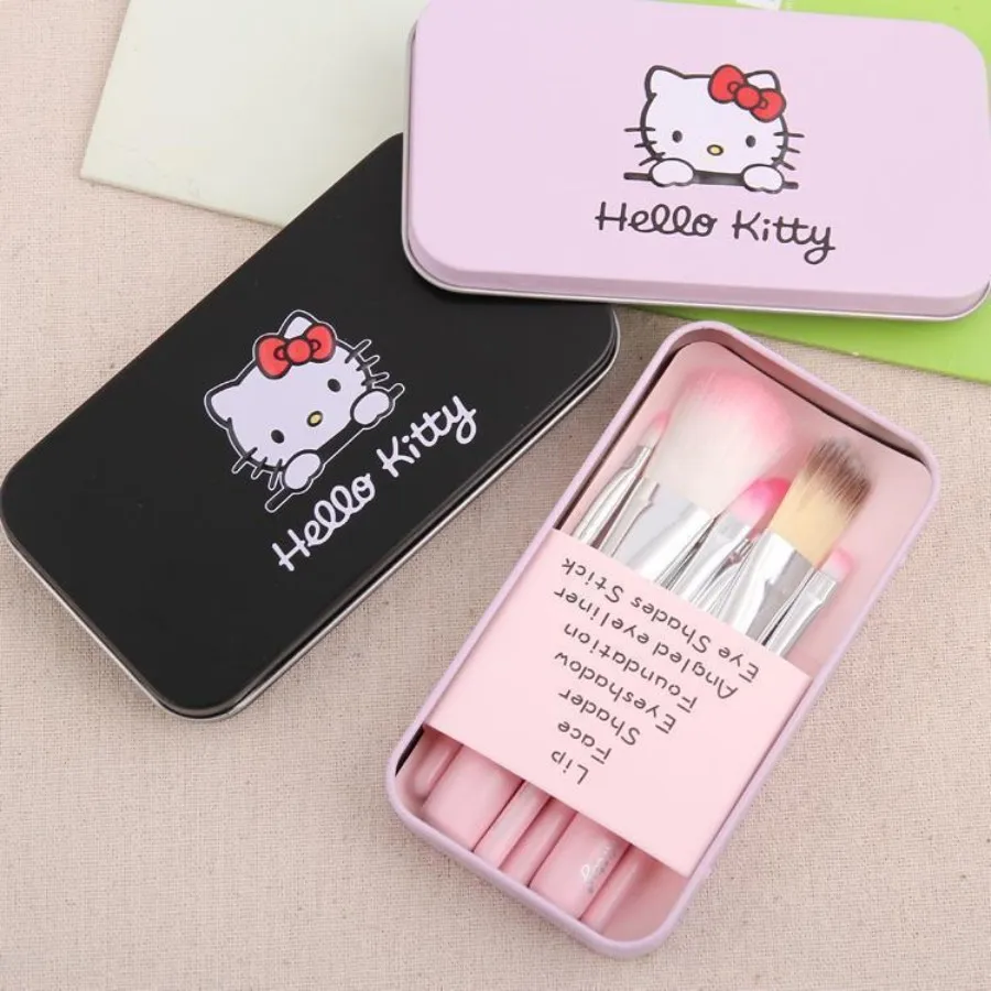 

Hello Kitty Make Up Brush Powder Foundation Lip Makeup Brushes Set Professional Eyebrow Face Brushes Pincel Maquiagem Brochas