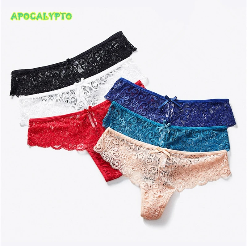 

Hollow out Women's thongs Lace Floral Panties Underwear Woman Sexy Tanga Thong G-String Panty T-back Female seamless Lingerie