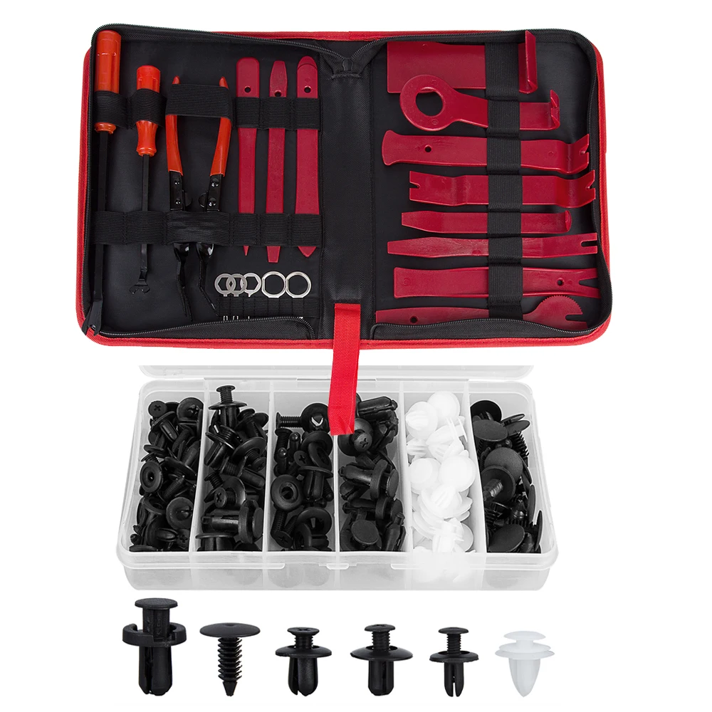 

119pcs Car Repair Tool Kit Set Car DVD Stereo Refit Kits Interior Plastic Trim Panel Dashboard Installation Removal Tool