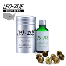 Известный бренд LEOZOE чистый касторовое масло сертификат происхождения аутентификация США Высокое качество castor эфирное масло 30 мл
