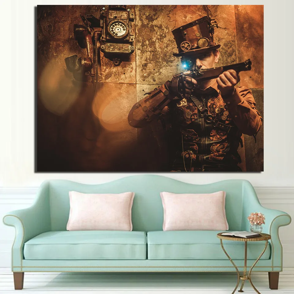 

1 Piece Canvas Art Steampunk Vintage Poster HD Printed Wall Art Home Decor Canvas Painting Picture Prints Free Shipping