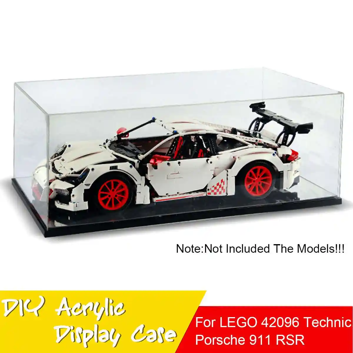 Acrylic Display Case Box For Lego 42056 For Bugatti Chiron For Porsche 911 Gt3 Rs For Technic Series Toy Blocks Without Model