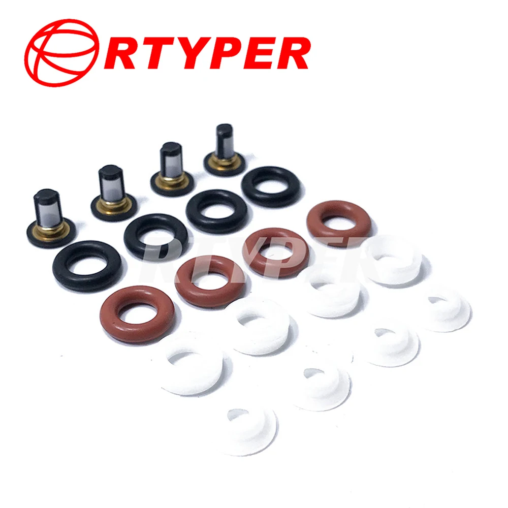 

Four Sets Injector Repair Kits Micro Filter Oring Plastic Gasket Pintle Cap 04204 For Keihin Injector