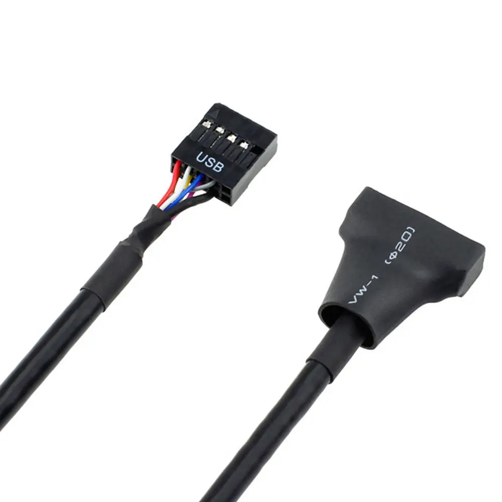 20 Pin USB 3,0 заголовок женский до 9 Pin USB 2,0 Мужской адаптер конвертер провода кабель для передачи данных 480 Мбит/с компьютера материнская плата Кабель компакт-дисков