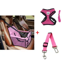 pawstrip Dog Booster Seat Dog Car Seat Basket Pet Safety Belt Mesh Dog Harness Vest Small Dog Leash Pet Travel Accessories
