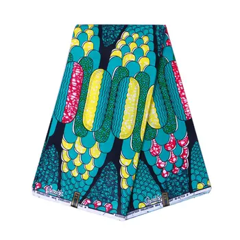 

2019 Ankara Nigerian Polyester Wax Prints Fabric new High Quality 6 yards African Batik Fabric for Party Dress