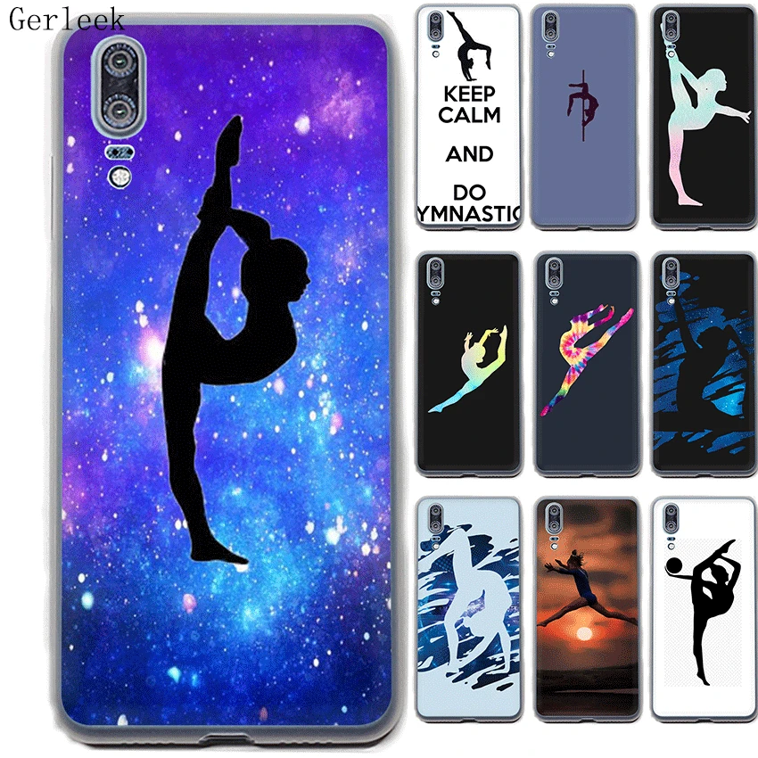 

Mobile Phone Case For Huawei P30 P20 P10 P9 P8 Lite Pro P Smart Cover Gymnastics Silhouette Shell