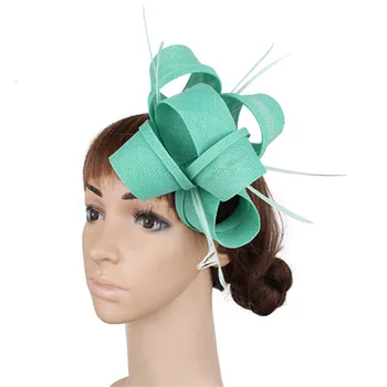 

20 Colors or Emerald green fascinators hats sposa party wedding hats and floral fascinator with feathers headbands accessories