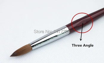 

Factory Direct,Size 20,Three Angle Wooden Handle,100% Kolinsky Acrylic Nail Brush,Free Shipping