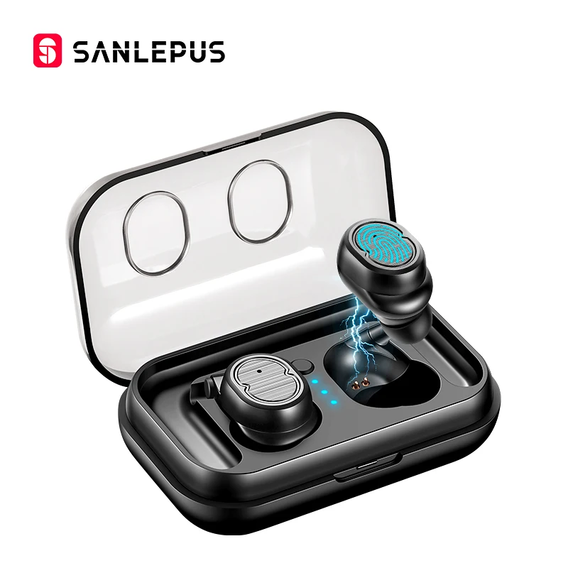 SANLEPUS TWS 5,0, беспроводные наушники, Bluetooth наушники, спортивные наушники, стерео бас гарнитура, мини с двойным микрофоном для телефонов