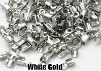 

200 pcs 4mm Gold/Sliver / Bronze Metal Crimps End Connector Jewelry Findings Wholesale RX1019