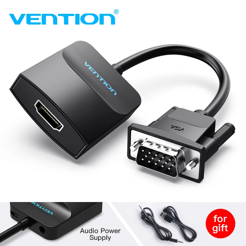 Vention VGA إلى محول hdmi مع الصوت دعم 1080 P لأجهزة الكمبيوتر المحمول إلى HDTV العارض الفيديو محول صوت vga hdmi تحويل Vention VGA إلى محول hdmi مع الصوت دعم 1080 P لأجهزة الكمبيوتر المحمول إلى HDTV العارض الفيديو محول صوت vga hdmi تحويل