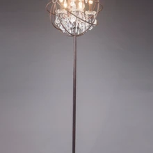 Американский кантри Лофт Ретро Железный кристалл торшер спальня гостиная столовая стоячий светильник