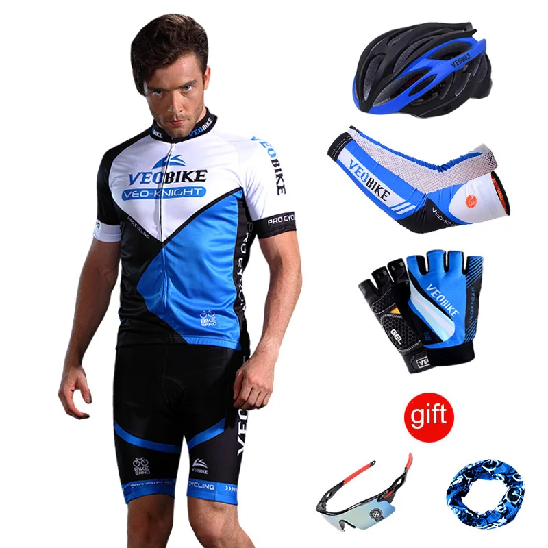 

Team Cycling Clothing Men Pro Bicycle Jersey Sets Short Sleeve Sport Wear Mens Mountain Bike Clothes Male Cycle Matching Outfits