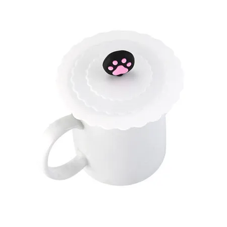 Лидер продаж, крышка для чашки, кружевная силиконовая Алмазная крышка для чашки, термоизоляционная Крышка для чашки, Пыленепроницаемая многоразовая крышка для чашки - Цвет: WhiteBlack