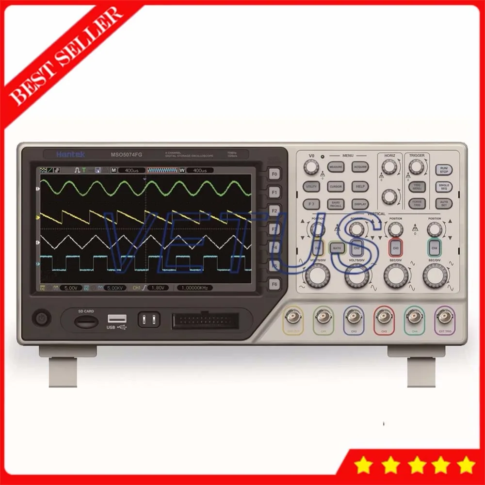 

Hantek MSO5074FG 8 CH Logic Analyzer with 25MHz Arbitrary Waveform Generator 4 Channel Oscilloscope digital Scopemeter