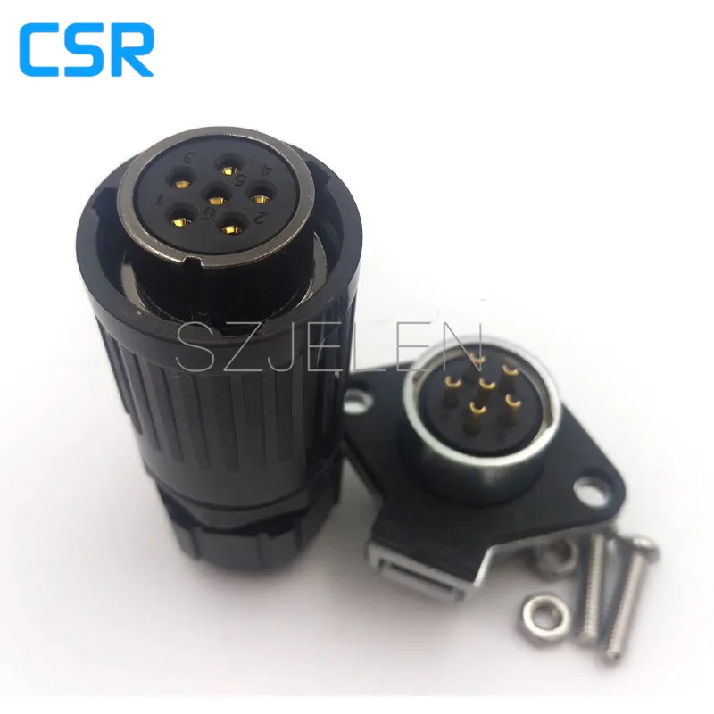 

HP20 waterproof and dustproof 6 pin male and female connectors, high power supply connector cable, Industrial connectors