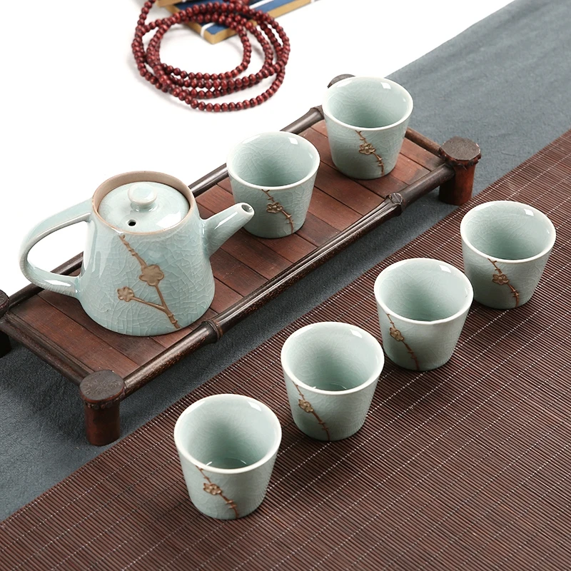 

High quality ceramic Tea sets,Kung Fu Tea Set 6pcs teacup 1pcs teapot drinkware,Chinese Tea Ceremony Gift Coffee&Tea Sets
