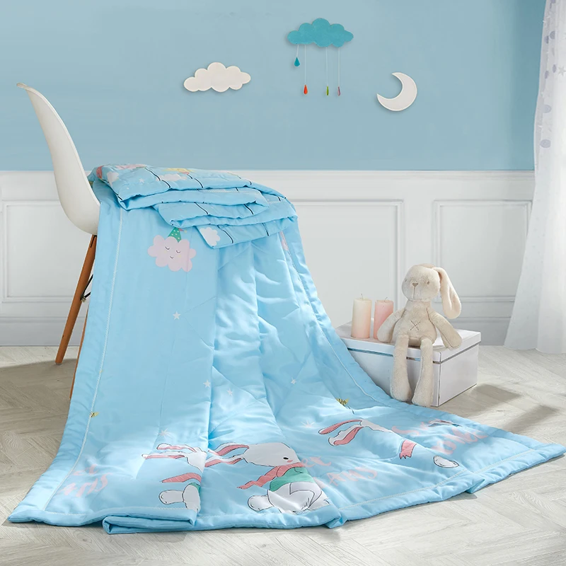 

Lovely Bunny Moon Quilting Summer Comforter Quilt Stitching Modal Fabric Polyester Filler Twin Queen Air-Condition