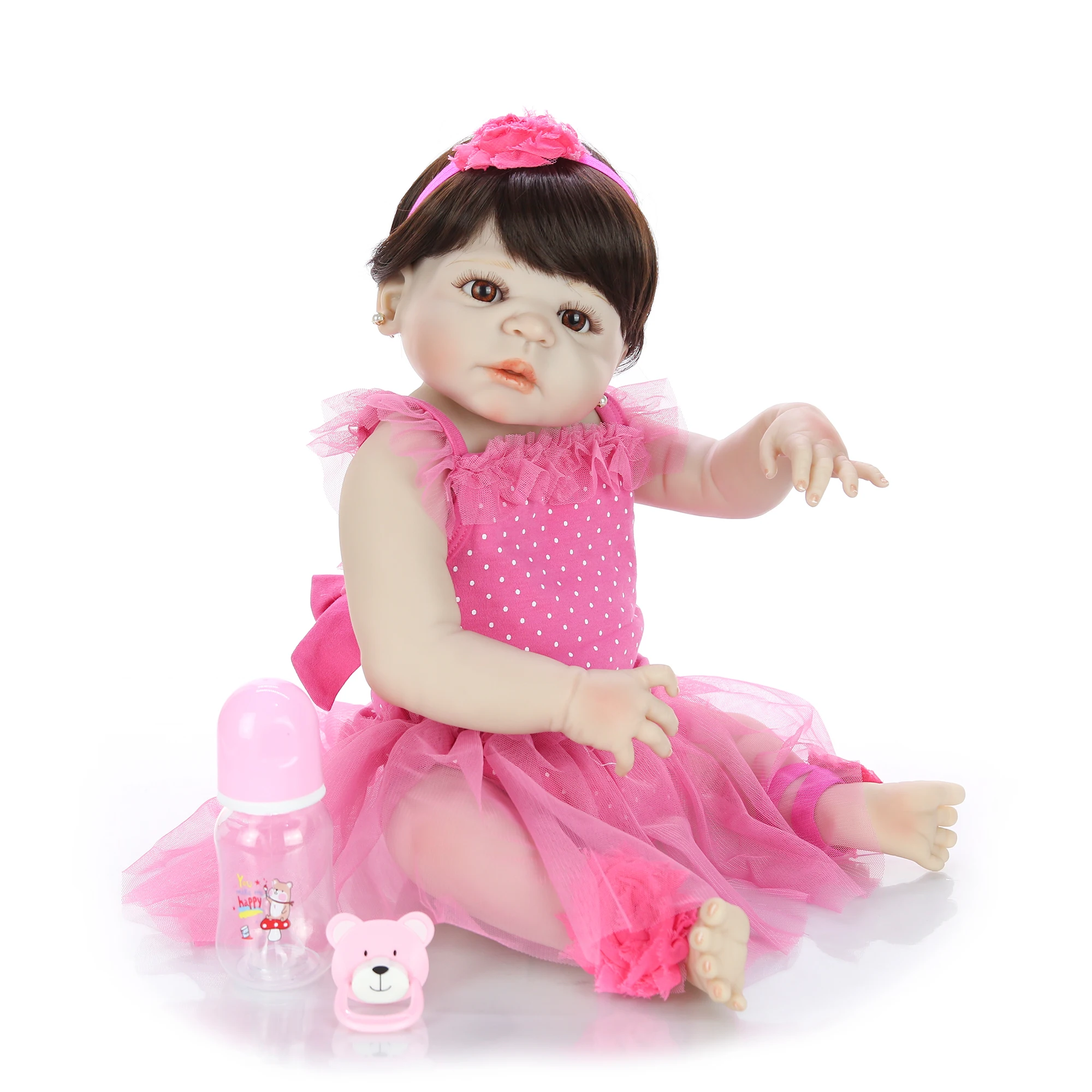 KEIUMI 57 см Силиконовые всего тела Reborn Baby Doll Игрушки для девочек реалистичные кукла