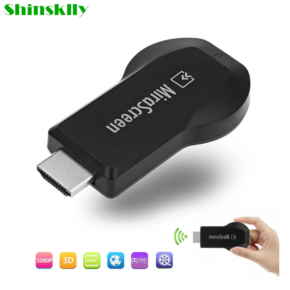 

Mirascreen OTA TV Stick Smart TV Dongle HD 1080P Video Receiver Displayer DLNA Airplay Miracast Airmirroring PK Chromecast