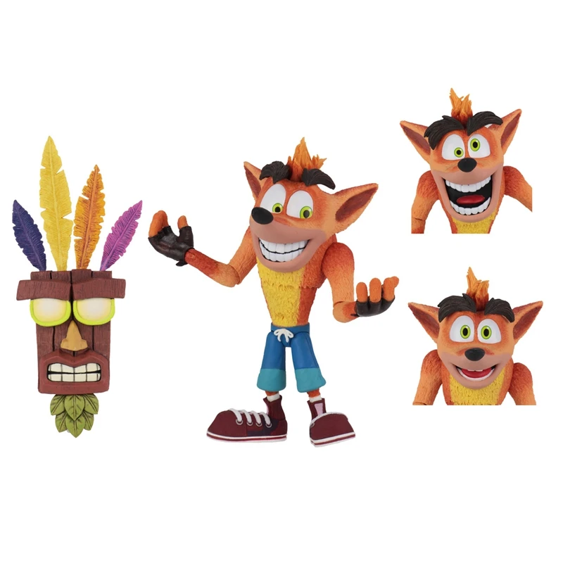 

5"Crash Bandicoot Figure Ultra Deluxe Series Aku Aku Mask Bandicoot Figure Toy Brinquedos Figurals Model Gift