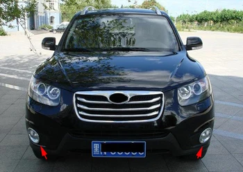 

Chrome Front Fog light Lamp Cover Trim Car Styling Auto Accessories 2pcs case For Hyundai Santa Fe IX45 2010 2011