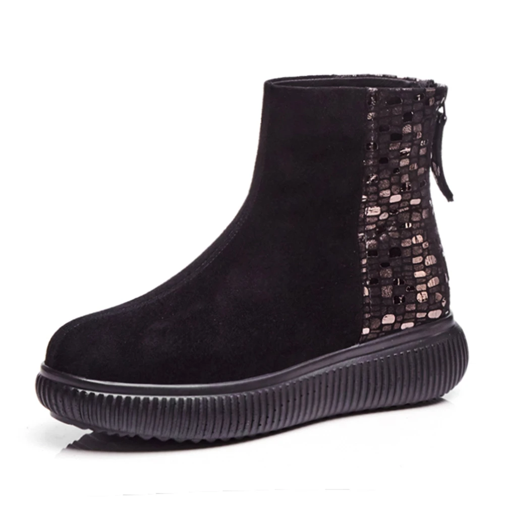 

Doratasia 2018 Kid Suede leather Large Size 34-42 Ankle Boots Female Shoes Woman Zip Up Wholesale Hot Sale Boots Woman Shoes