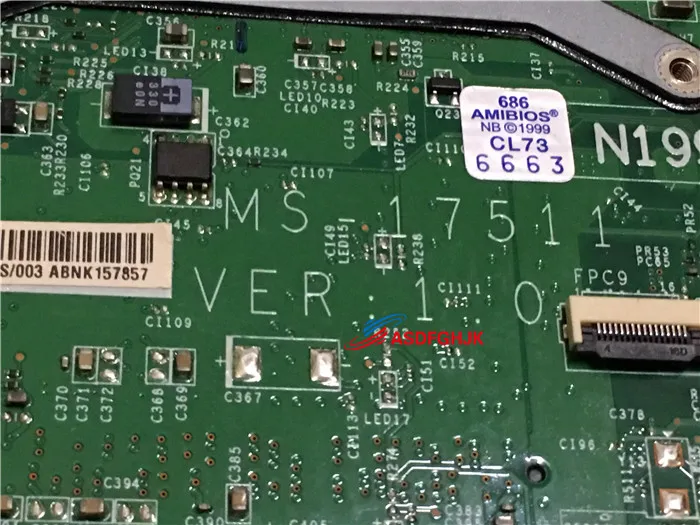 Материнская плата для ноутбука MSI FX700 FR700 MS 17511 HM55 DDR3 W/ G330M GPU 100% TESED OK|Материнские