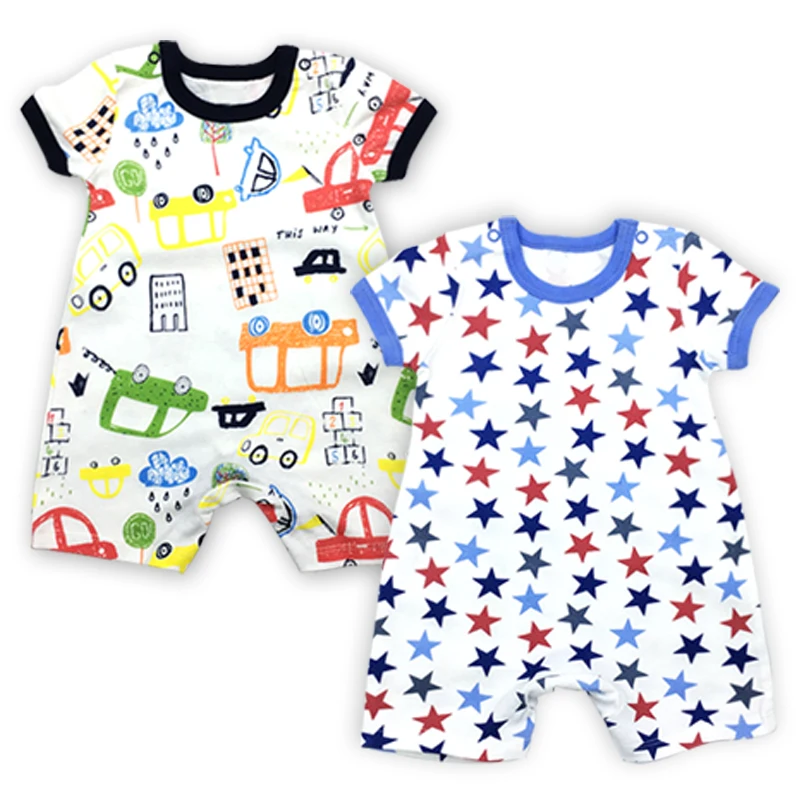

Baby Boys Clothes Romper Babies Coveralls Newborn Toddler Overalls Summer Short Sleeve Infant Girls Clothing
