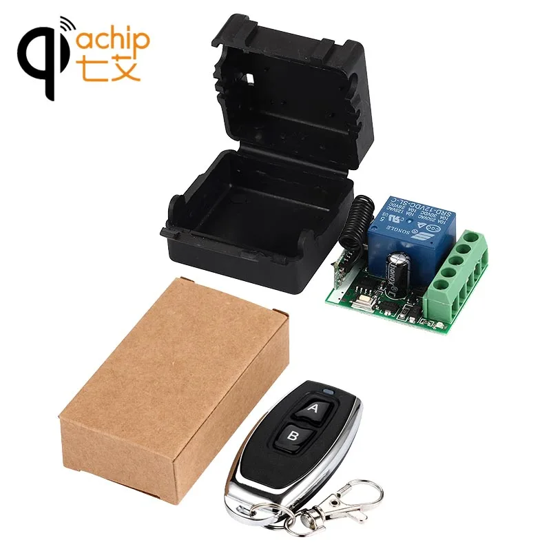 

Qiachip 433Mhz Universal Wireless Remote Control Switch DC 12V 1CH relay Receiver Module RF Transmitter 433 Mhz Remote Controls