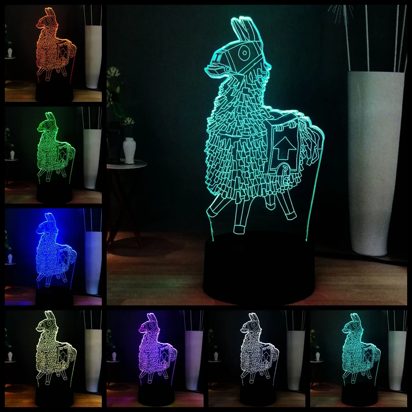 Иллюзия Милая 3D акриловая лампа Игра престолов Карусель лошадь USB сенсорный